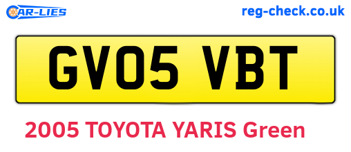 GV05VBT are the vehicle registration plates.