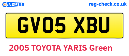 GV05XBU are the vehicle registration plates.