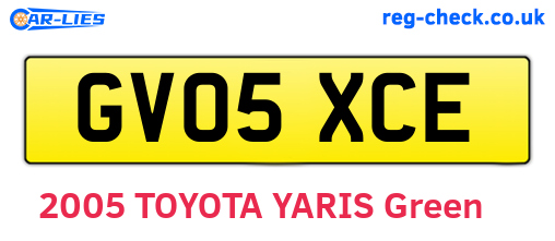 GV05XCE are the vehicle registration plates.