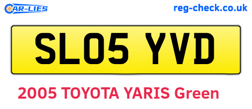 SL05YVD are the vehicle registration plates.