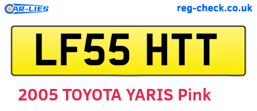 LF55HTT are the vehicle registration plates.