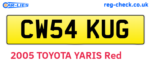 CW54KUG are the vehicle registration plates.