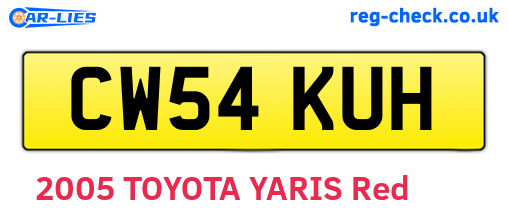 CW54KUH are the vehicle registration plates.