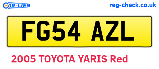 FG54AZL are the vehicle registration plates.