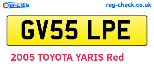 GV55LPE are the vehicle registration plates.