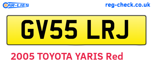 GV55LRJ are the vehicle registration plates.