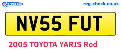 NV55FUT are the vehicle registration plates.