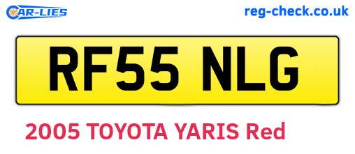 RF55NLG are the vehicle registration plates.