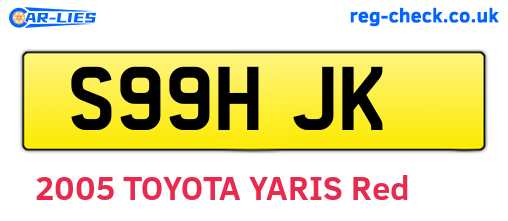 S99HJK are the vehicle registration plates.