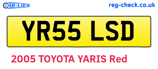 YR55LSD are the vehicle registration plates.