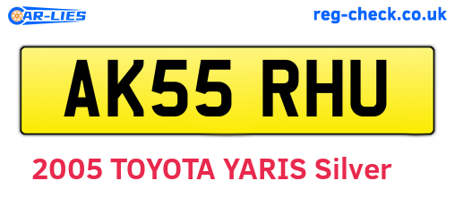 AK55RHU are the vehicle registration plates.