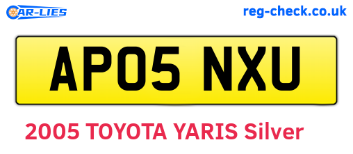 AP05NXU are the vehicle registration plates.