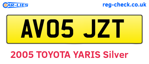 AV05JZT are the vehicle registration plates.
