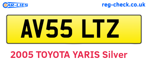 AV55LTZ are the vehicle registration plates.