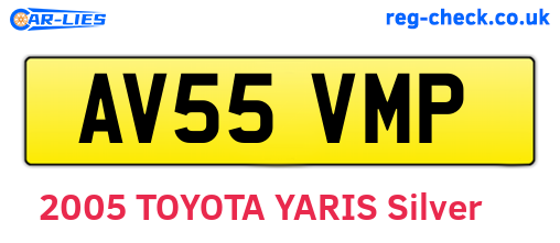 AV55VMP are the vehicle registration plates.