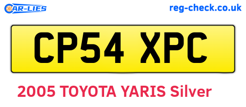 CP54XPC are the vehicle registration plates.
