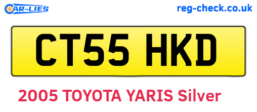 CT55HKD are the vehicle registration plates.