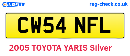 CW54NFL are the vehicle registration plates.