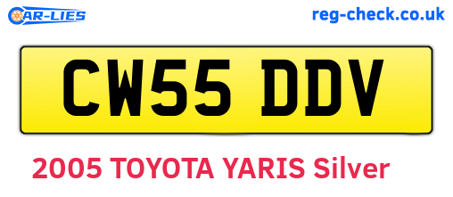 CW55DDV are the vehicle registration plates.