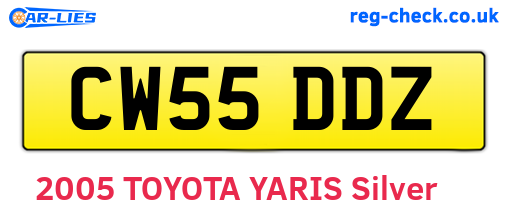 CW55DDZ are the vehicle registration plates.