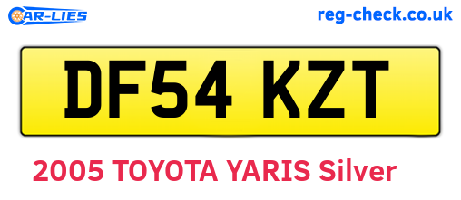 DF54KZT are the vehicle registration plates.