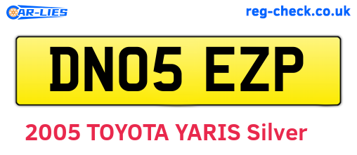 DN05EZP are the vehicle registration plates.