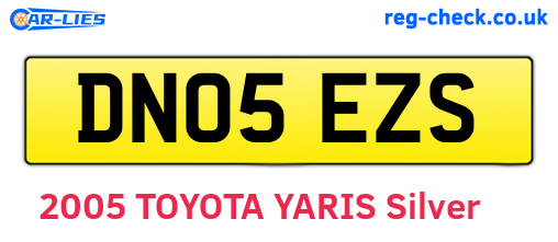 DN05EZS are the vehicle registration plates.