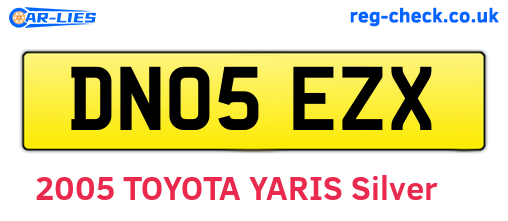 DN05EZX are the vehicle registration plates.