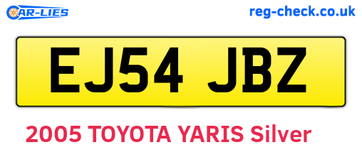 EJ54JBZ are the vehicle registration plates.