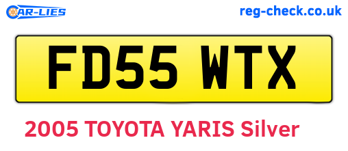 FD55WTX are the vehicle registration plates.