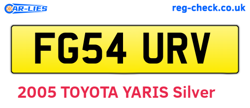 FG54URV are the vehicle registration plates.
