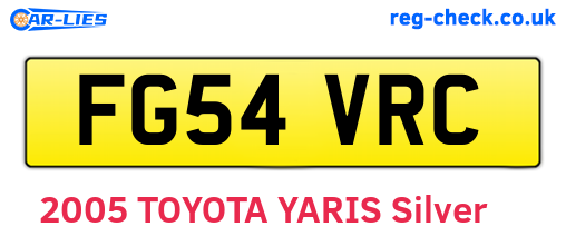 FG54VRC are the vehicle registration plates.