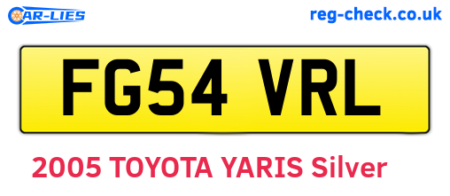 FG54VRL are the vehicle registration plates.