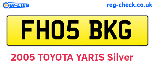 FH05BKG are the vehicle registration plates.