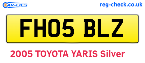 FH05BLZ are the vehicle registration plates.