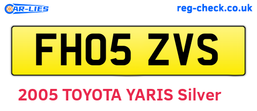 FH05ZVS are the vehicle registration plates.