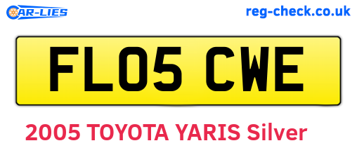 FL05CWE are the vehicle registration plates.