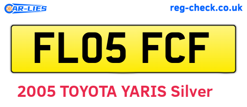 FL05FCF are the vehicle registration plates.