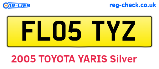 FL05TYZ are the vehicle registration plates.
