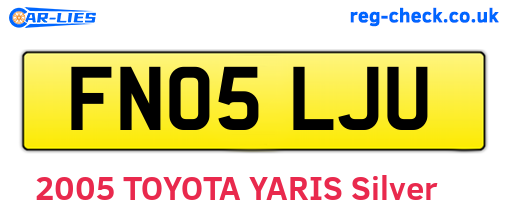 FN05LJU are the vehicle registration plates.