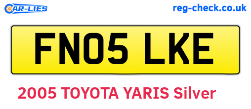 FN05LKE are the vehicle registration plates.