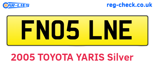 FN05LNE are the vehicle registration plates.