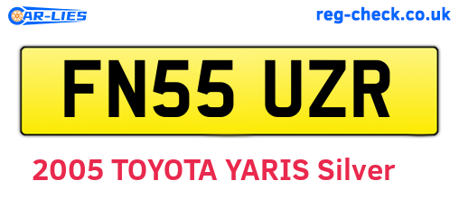 FN55UZR are the vehicle registration plates.