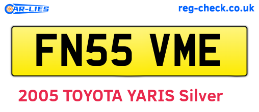 FN55VME are the vehicle registration plates.