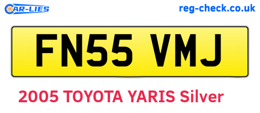 FN55VMJ are the vehicle registration plates.
