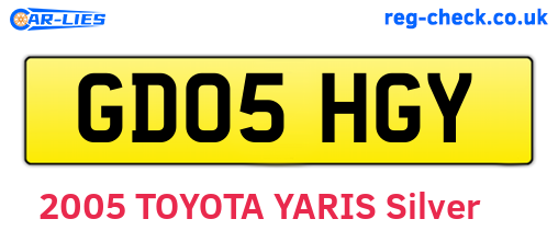 GD05HGY are the vehicle registration plates.