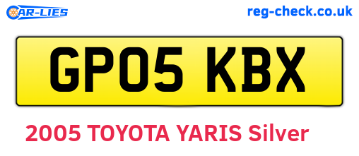 GP05KBX are the vehicle registration plates.