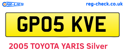 GP05KVE are the vehicle registration plates.