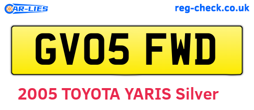 GV05FWD are the vehicle registration plates.