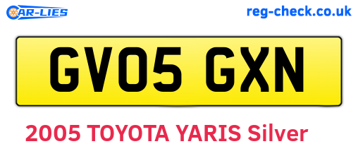 GV05GXN are the vehicle registration plates.